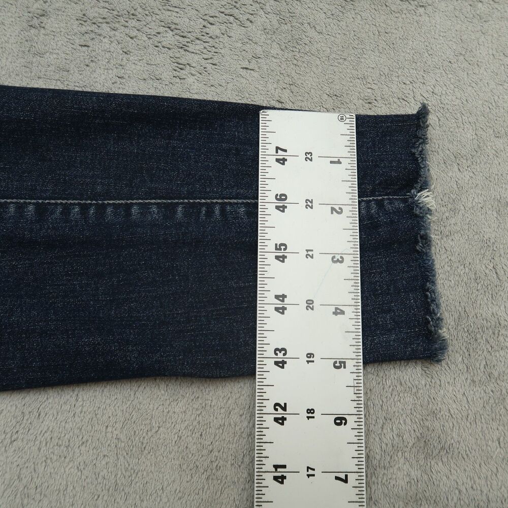 Mother Jeans Womens Size 27 Blue High Waisted Looker Ankle Fray Dark-Stone Wash - Picture 7 of 16